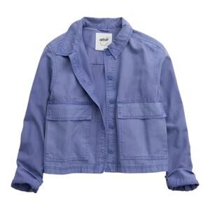 Aerie Womens size XL Canvas Button Up Lifestyle Academia Cropped Chore Jacket